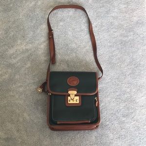 Vintage Green Dooney and Bourke cross body purse